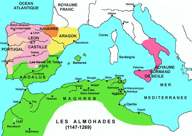 Carte des Almohades